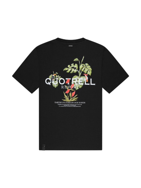 Quotrell Floral T-Shirt - Black/White