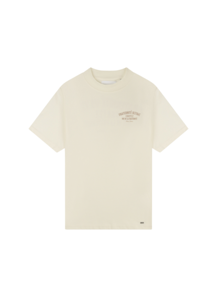 Croyez Croyez Fraternité Puff T-Shirt - Off White/Khaki