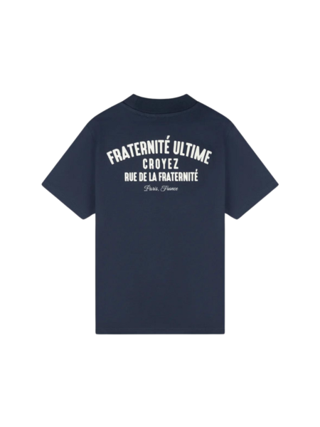 Croyez Croyez Fraternité Puff T-Shirt - Navy/White