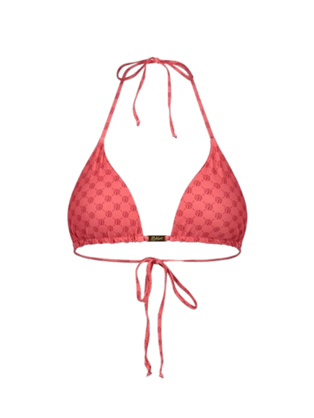 Malelions Malelions Women Tara Monogram Bikini Top - Coral/Pink