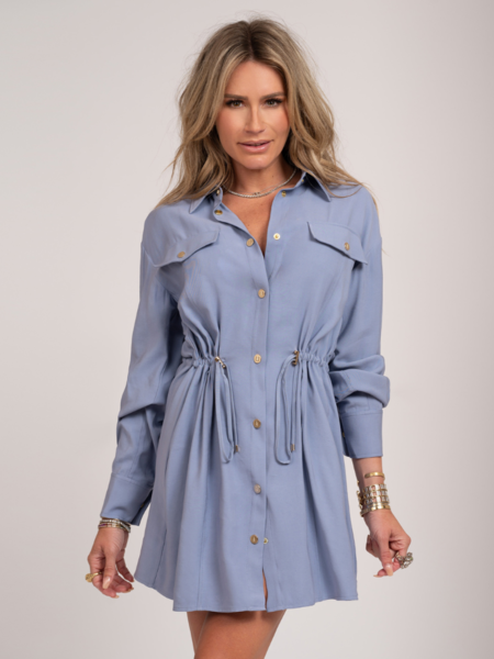 Nikkie Nikkie Dundee Dress - Smoked Blue