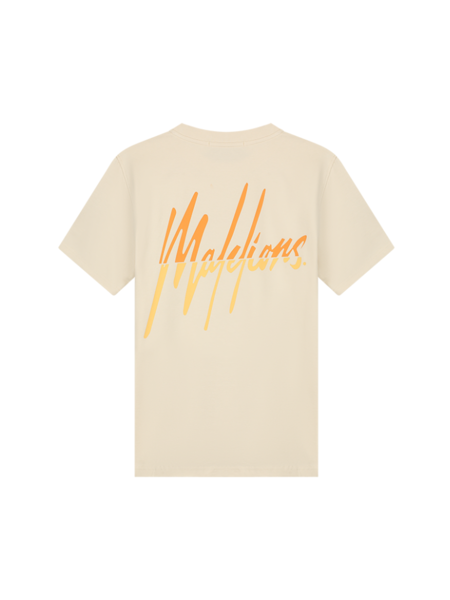 Malelions Women Kiki T-Shirt - Beige/Orange