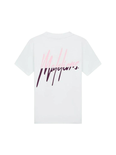 Malelions Women Kiki T-Shirt - White/Light Pink