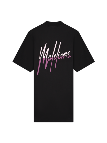 Malelions Women Kiki T-Shirt Dress - Black/Light Pink