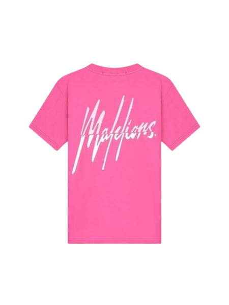 Malelions Women Kiki T-Shirt - Hot Pink/Light Pink