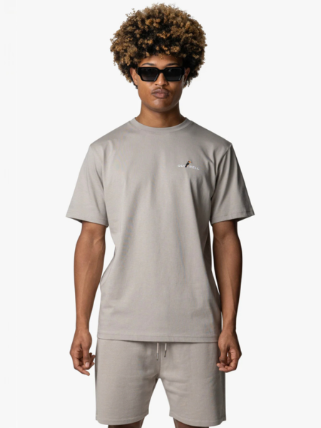 Quotrell Tropics T-Shirt - Taupe/White