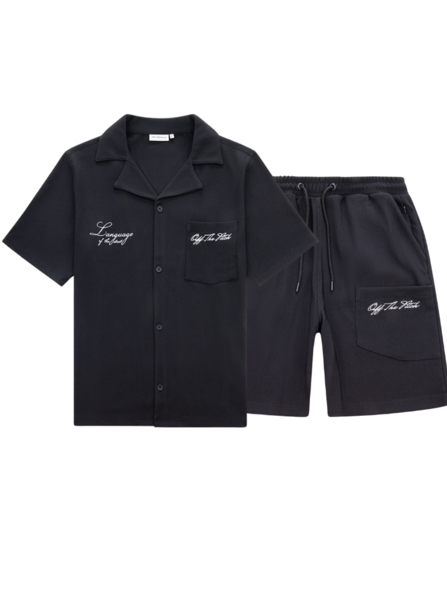 Off The Pitch Double Script Combi-set - Black