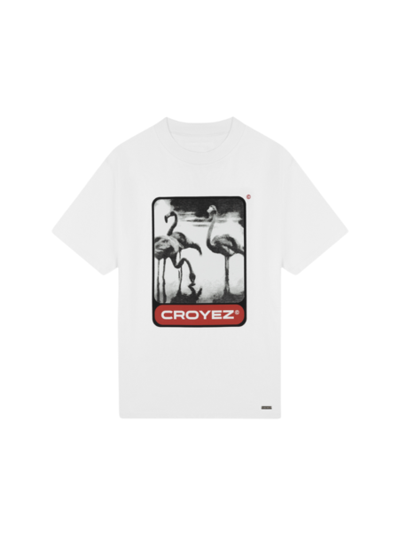 Croyez Croyez Chrome Flamingo T-Shirt - White
