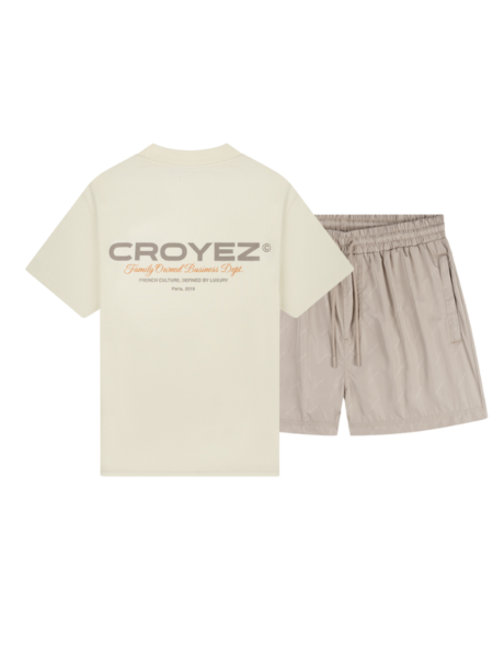 Croyez Family Owned Business Combi-set - Khaki/Off White