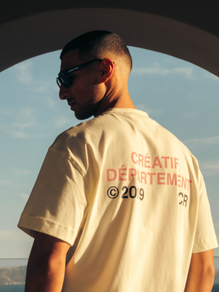 Croyez Croyez Créatif Département T-Shirt - Off White/Pink
