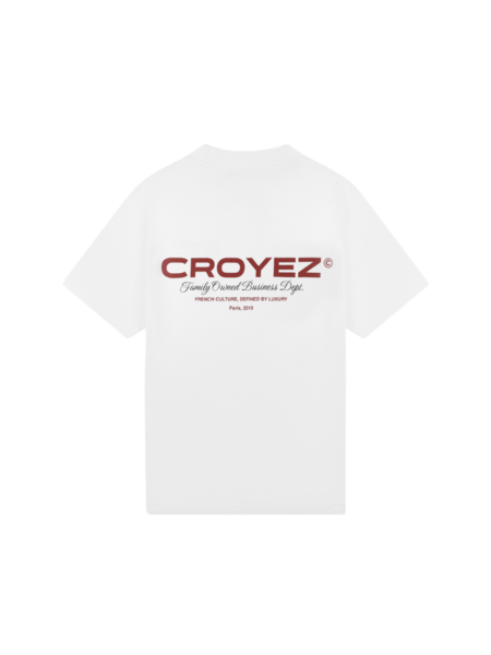 Croyez Croyez Family Owned Business T-Shirt - White/Red