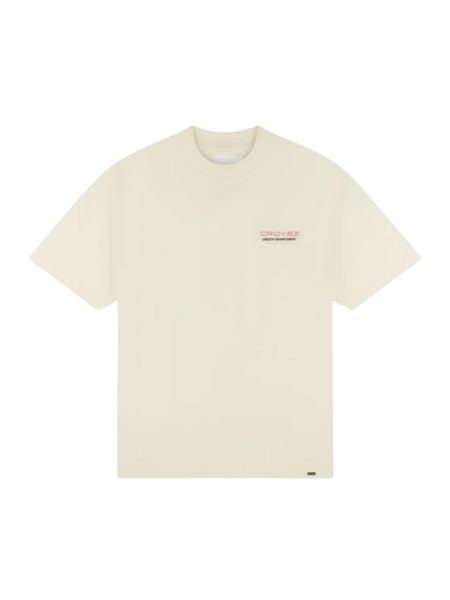 Croyez Croyez Créatif Département T-Shirt - Off White/Pink