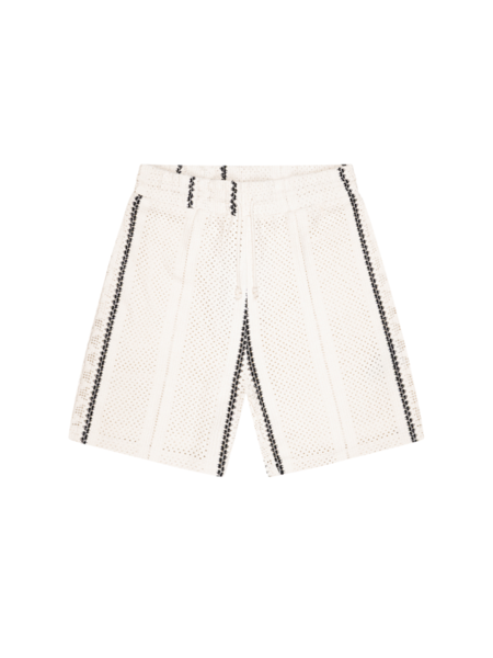 Quotrell Granada Shorts - Off White/Black