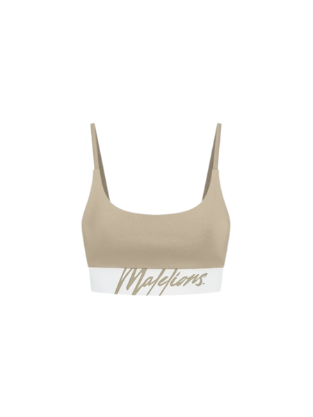 Malelions Women Captain Top - Taupe/White