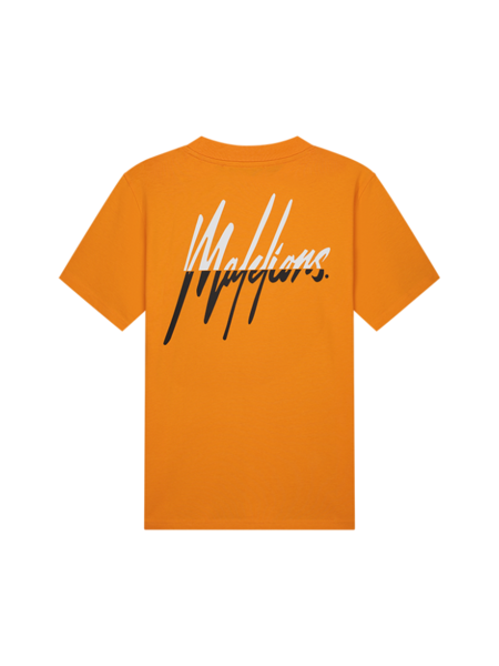 Malelions EK2024 Regular Split T-Shirt - Orange/Black