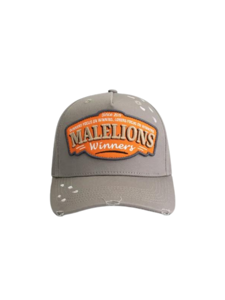 Malelions Baseball Patch Cap - Grey/Orange