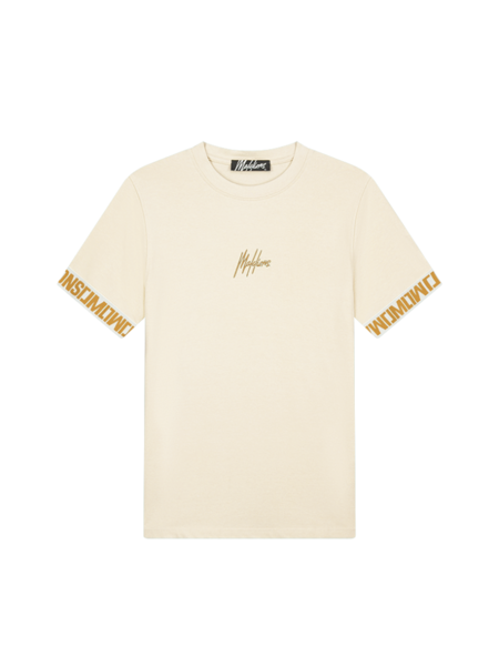Malelions Venetian T-Shirt - Off White/Gold