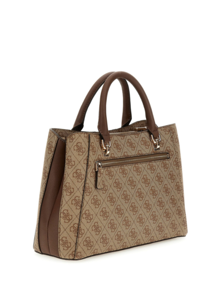 Guess Guess Noreen Hand Bag - Latte Logo/Brown