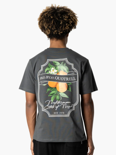 Quotrell Quotrell Mineola T-Shirt - Anthracite/White