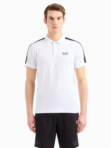 EA7 EA7 Logo Tape Polo - White