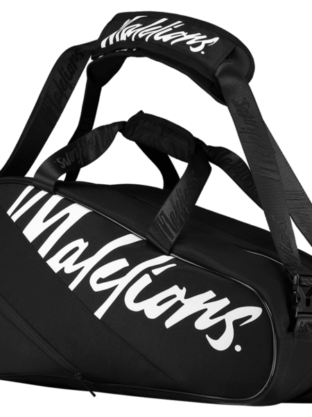 Malelions Padel Vortex Racket Bag - Black/White Malelions Malelions Padel Vortex Racket Bag - Black/White