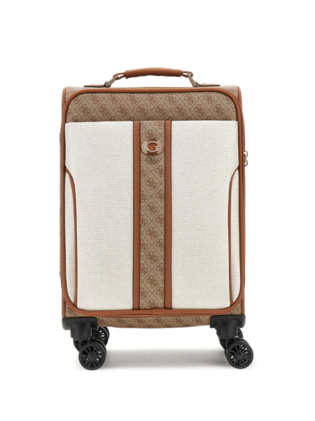 Guess Kermina Suitcase - Natural/Latte Logo