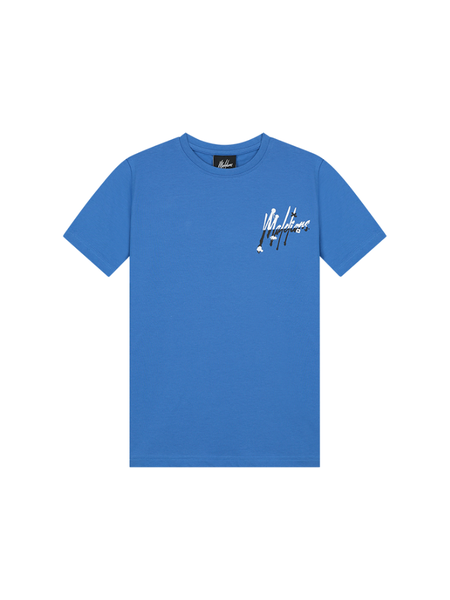 Malelions Malelions Kids Graffiti Split T-Shirt - Cobalt/White