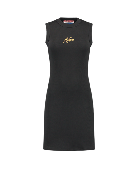 Malelions Women EK2024 Signature Dress - Black/Orange