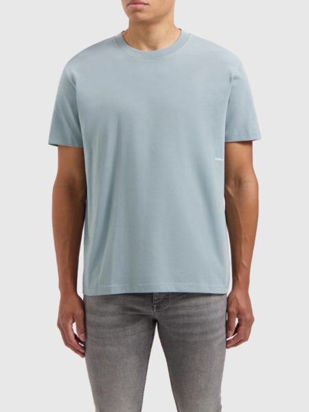 Pure Path Pure Path Organic Sideline Wordmark T-Shirt - Blue Grey