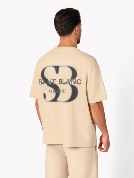 Saint Blanc Saint Blanc Blurr Tee - Taupe/Black