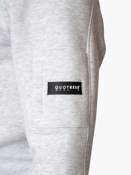 Quotrell Quotrell Defender Crewneck - Light Grey Melee/Black