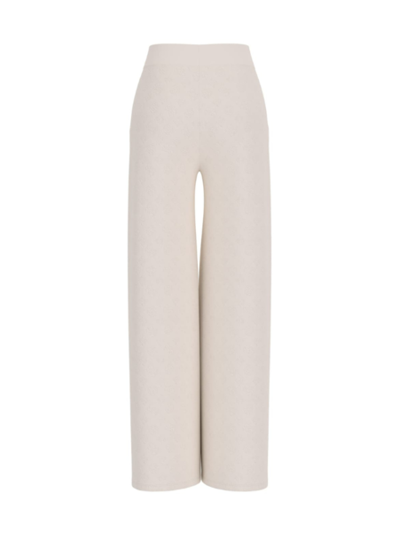 Guess Guess Peony Logo Straight Long Pants - Peony Dove White AOP