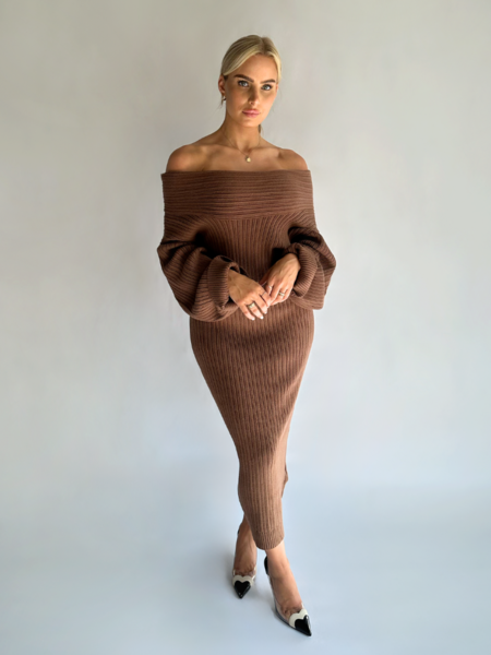 Reinders Kourtney Knit Dress - Cacao