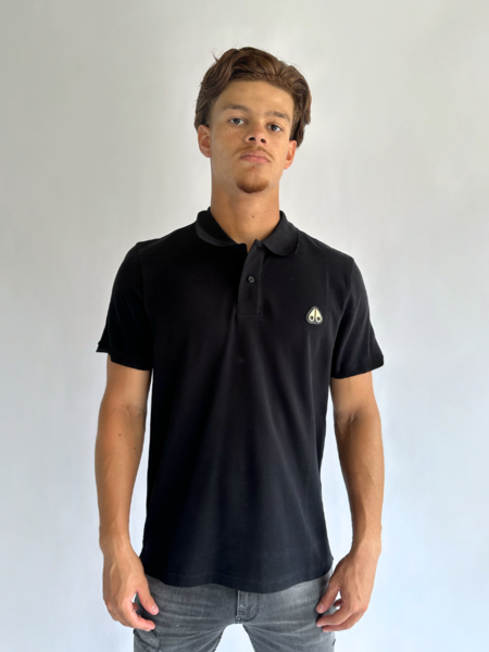 Moose Knuckles Moose Knuckles Men Everett Gold Polo - Black