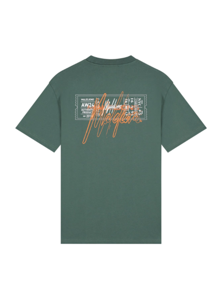 Malelions Oversized Ticket T-Shirt - Dark Green