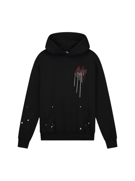 Malelions Malelions Oversized Painter Hoodie - Black/Burgundy