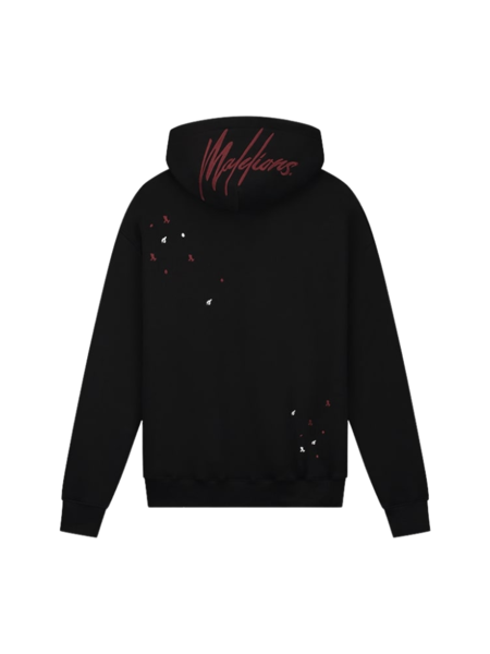 Malelions Malelions Oversized Painter Hoodie - Black/Burgundy