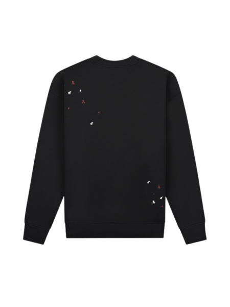 Malelions Malelions Oversized Painter Sweater - Black/Burgundy