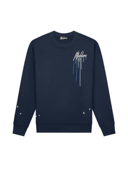 Malelions Oversized Painter Sweater - Navy