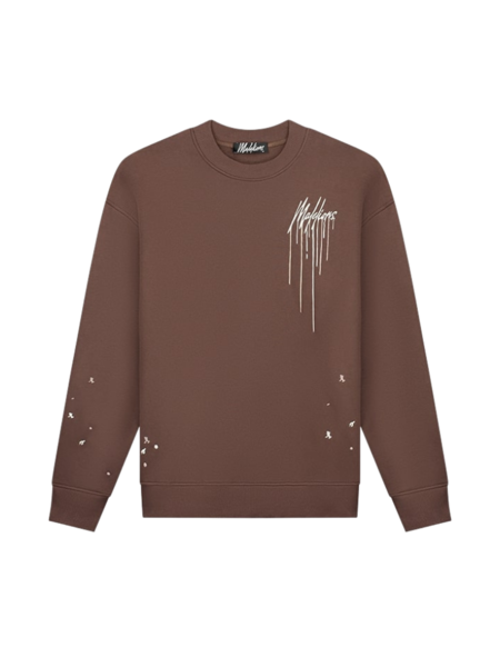 Malelions Oversized Painter Sweater - Brown