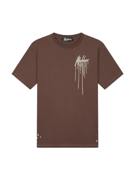 Malelions Oversized Painter T-Shirt - Brown