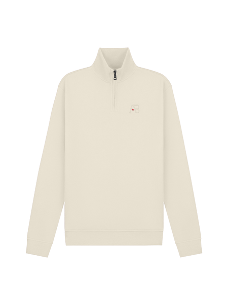 AB Lifestyle Diamond Half-Zip Sweater - Off White