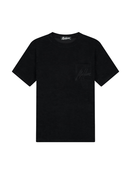 Malelions Signature Towelling T-Shirt - Black