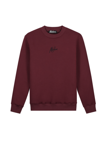 Malelions Malelions Striped Signature Sweater - Burgundy