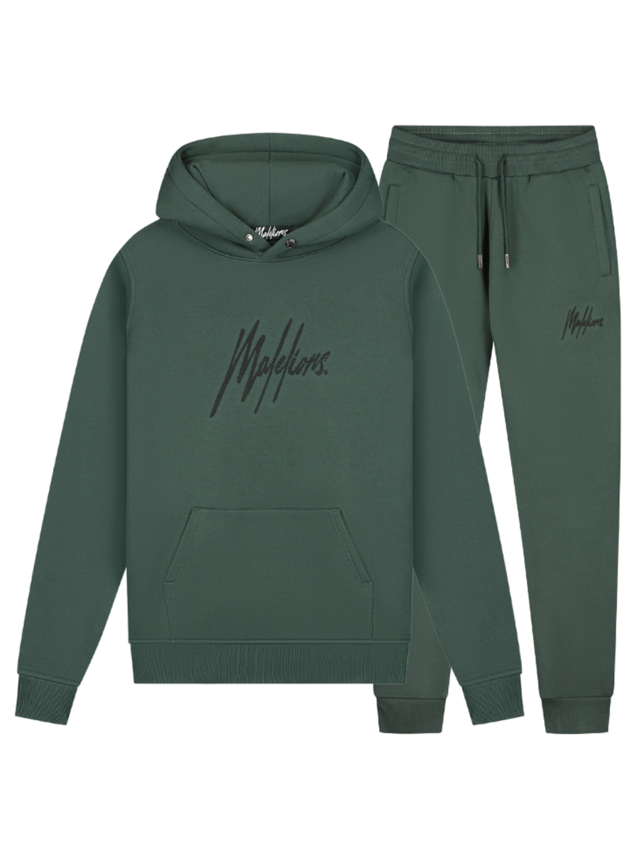 Malelions Malelions Striped Signature Combi-set- Dark Green