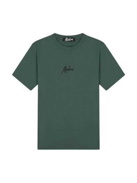 Malelions Malelions Striped Signature T-Shirt - Dark Green