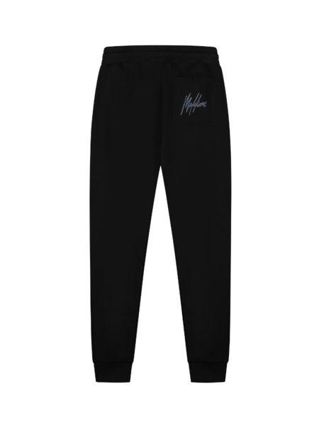 Malelions Malelions Striped Signature Sweatpants - Black/Blue Slate