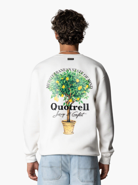 Quotrell Quotrell Limone Crewneck - Off White/Black