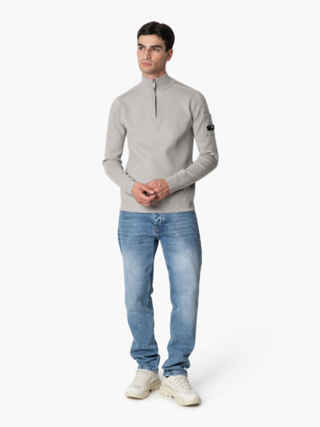 Quotrell Quotrell Palace Knitted Halfzip - Grey Melee