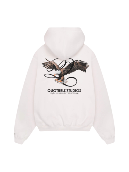 Quotrell Raptor Hoodie - Off White/Black